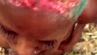 Curvy woman enjoys open oral action