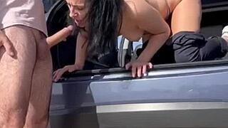 Hot blowjob in the car
