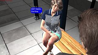 matt plays rough with bus stop girl in roleplay