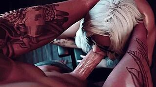 Boobs, ass, and deepthroat action