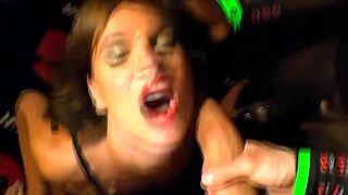 Small-boobed European babes get messy