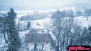 Hey babe, let’s have a steamy fuck at our winter hideout like newlyweds!