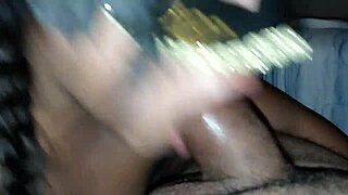 Masked beauty deepthroats big cock