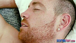 Petite redhead gets messy facial