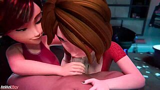 Cass and Helen Star in Wild Milf Animation Action