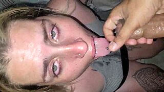 First-time blow job ends in mess