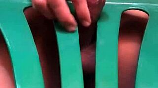 Gay amateur's wild furniture play