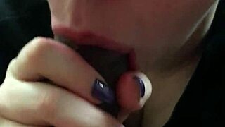 Lipstick BJ with cum on tip