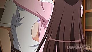 Hentai video featuring big tits and legging licking