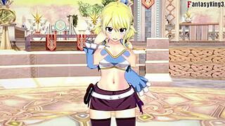 Lucy's deepthroat skills in Fairy Tail: Full Version