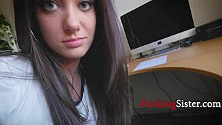 Step sister gives hot blowjob