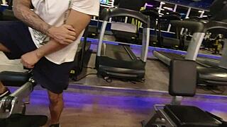 Work out in the gym with no panties and get horny