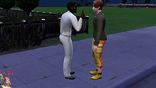 Three gay men have sex together