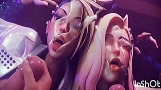 3D animated porn with oral action