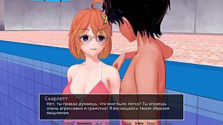 3D game with hot Asian babe giving blow job and getting fucked hard