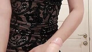 Busty blondes in bathroom solo