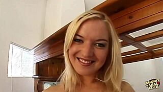 Blonde bombshell gets hard pounding