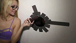 Petite Riley Star's outdoor gloryhole adventure