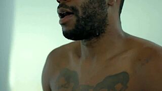 Curly guy worships my huge cock and gets fucked