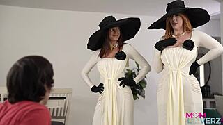 cassie del isla and lauren phillips swap busty vampire stepmoms for wild riding.