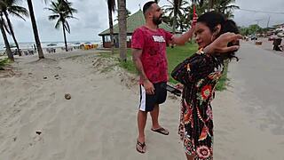 Why Did We Take This Skinny Carioca Teen to the Beach for Public Swinger Sex in the Bushes?