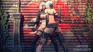 Briggites in monster-themed hentai video