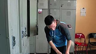 Muscular coach dominates twink hard