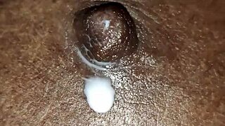 Husband licks wife's breast milk and pussy
