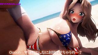 Sultry American vixen's solo show