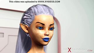 female sex cyborg bangs hard in space station adventure