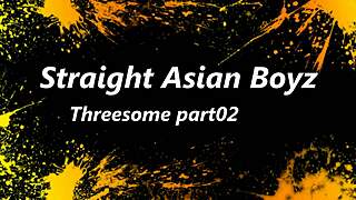Straight Asian boys dive into a wild threesome with big cocks
