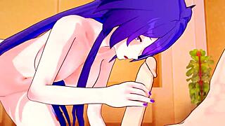 3D animated oral and breast sex