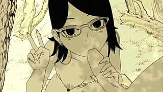 Naruto's Sakura's hot oral scene