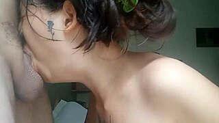 Wife swallows cum and breathes deeply