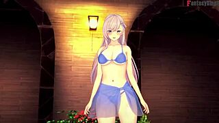 Belfast Lures Me to Pool for a Fantasy Suck Session. Azur Lane Full FantasyKing3 Delivers.