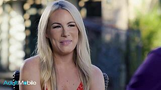 Blonde bombshell's steamy holiday affair