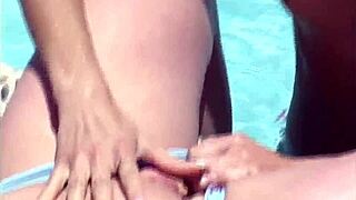 Outdoor lesbian fun with shaven girls