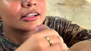 Homemade video with creamy facial