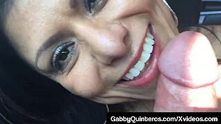 i love how this mexican milf gabby quinteros sucks me in the car