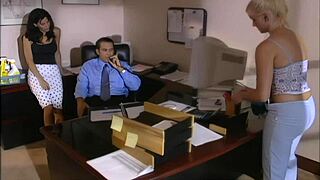 Brunette secretary gets hard pounding