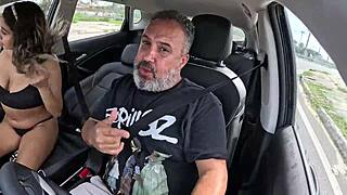 Larissa Cortez Gets Creampie in Car After Condom Breaks on Fortaleza Beach Ride.