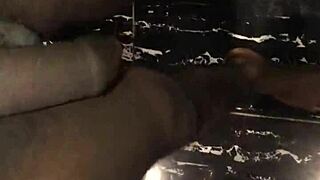 Hot Dominican brunette gets a facial with cum and squirts