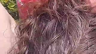 Amateur Housewife Blowjob and Doggy Style, Cum in Mouth in Wild Bush
