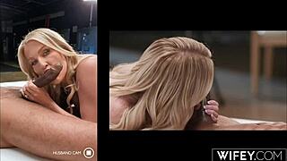 andi avalon, curvy hotwife, handles huge bbc as hubby watches