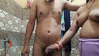 Pinky Bhabhi Squirts Secretly with Friends Before Naked Backstage Fucking