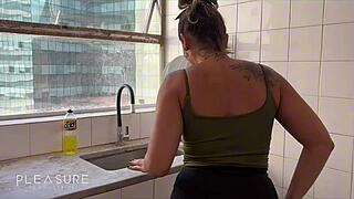 brazilian wife cheats on husband at home, wanna lick?