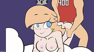 Princess Rosalina gets pounded doggystyle, big ass shaking with every cumshot