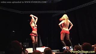 Cock Sharing Scandal on Public Sex Fair Show Stage