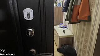 A lonely woman is fucking with a Russian soldier