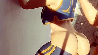Fortnite chun li takes a bath and makes love